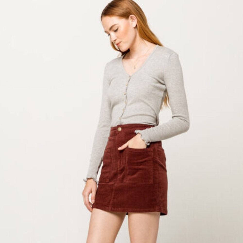 Billabong Magic Touch Corduroy Mini Skirt - Picture 1 of 6